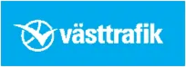 Blå logotyp Västtrafik